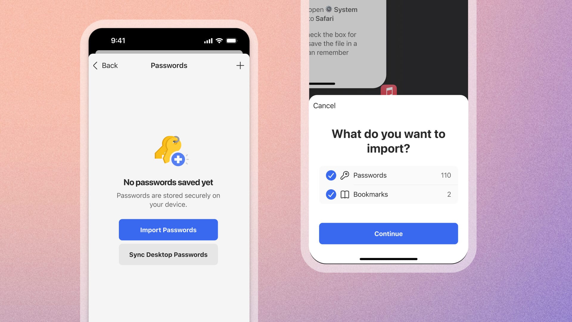 Import Passwords From Safari
