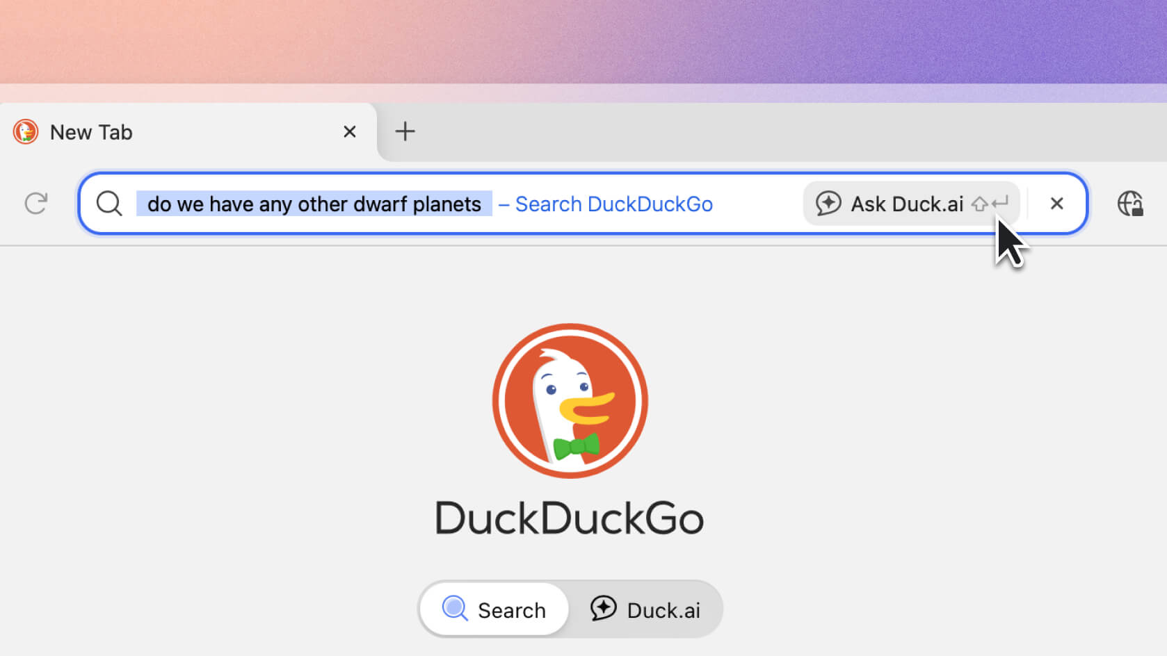 Start Duck.ai Chats From URL Bar in the DuckDuckGo Browser